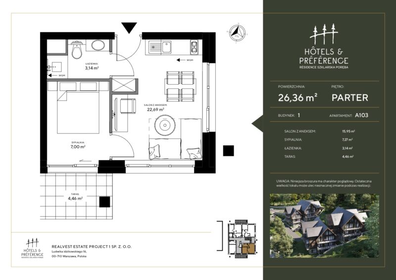 A.103 – Apartament – Hotels & Preference Residence Szklarska Poręba