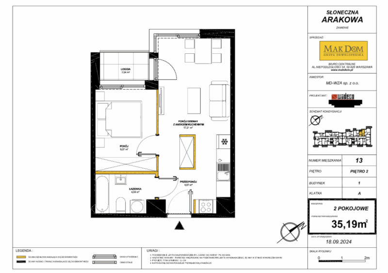 1A_13 – Mieszkanie Słoneczna Arakowa
