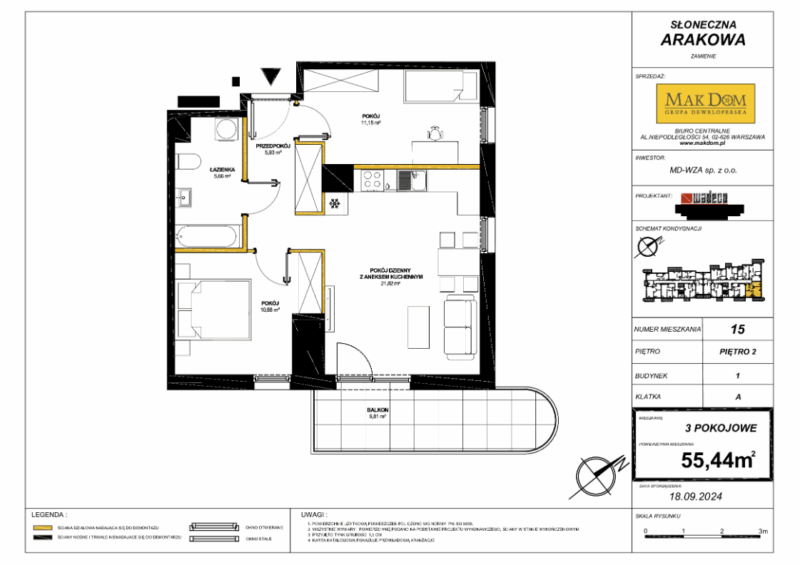 1A_15 – Mieszkanie Słoneczna Arakowa