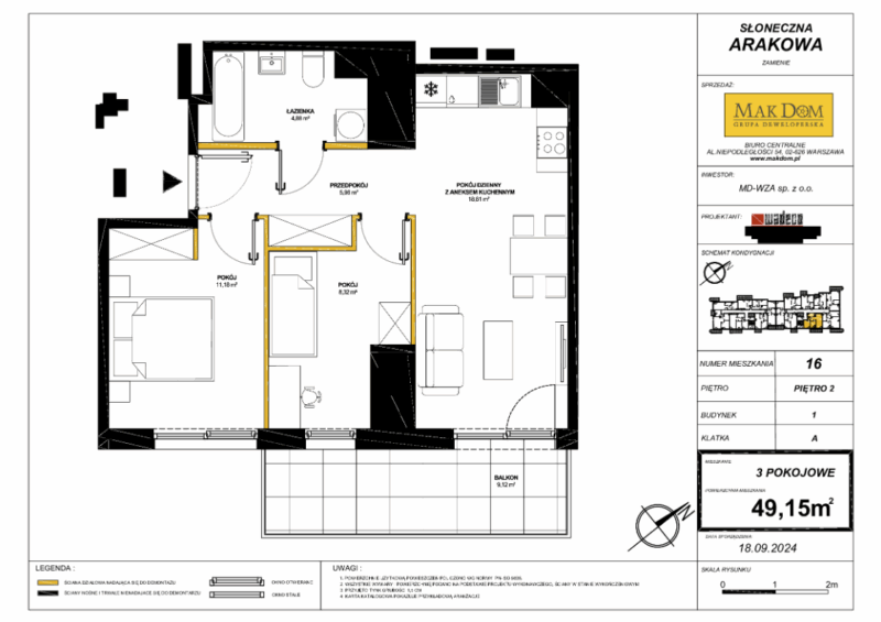 1A_16 – Mieszkanie Słoneczna Arakowa