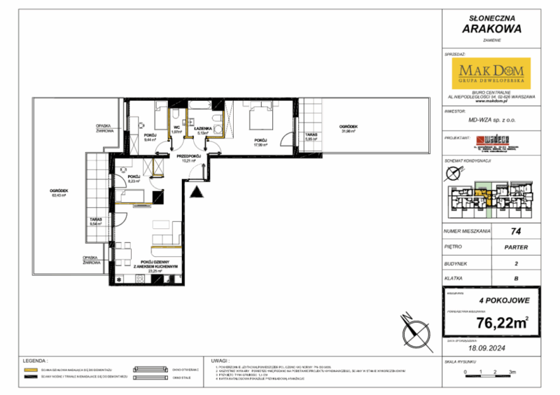 2B_74 – Mieszkanie Słoneczna Arakowa