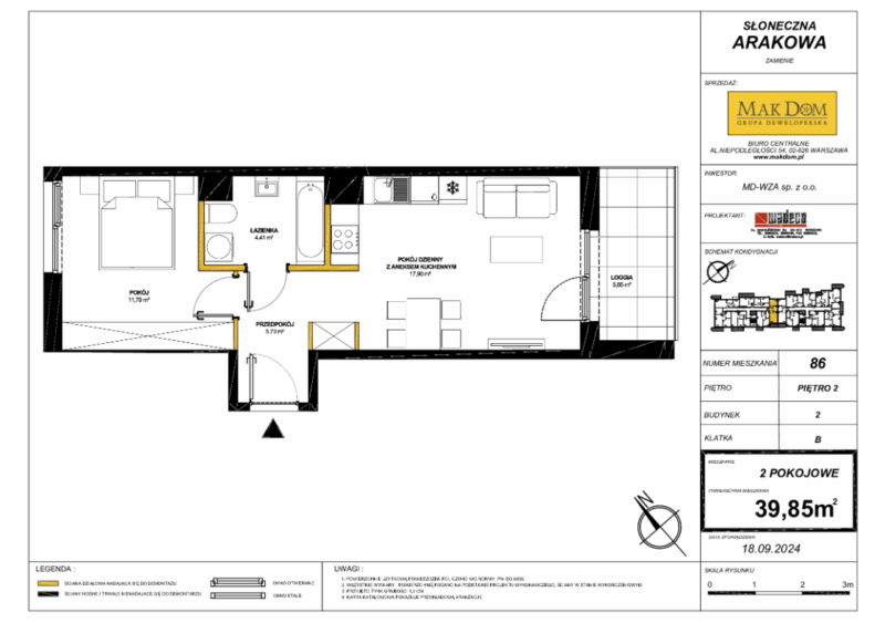 2B_86 – Mieszkanie Słoneczna Arakowa